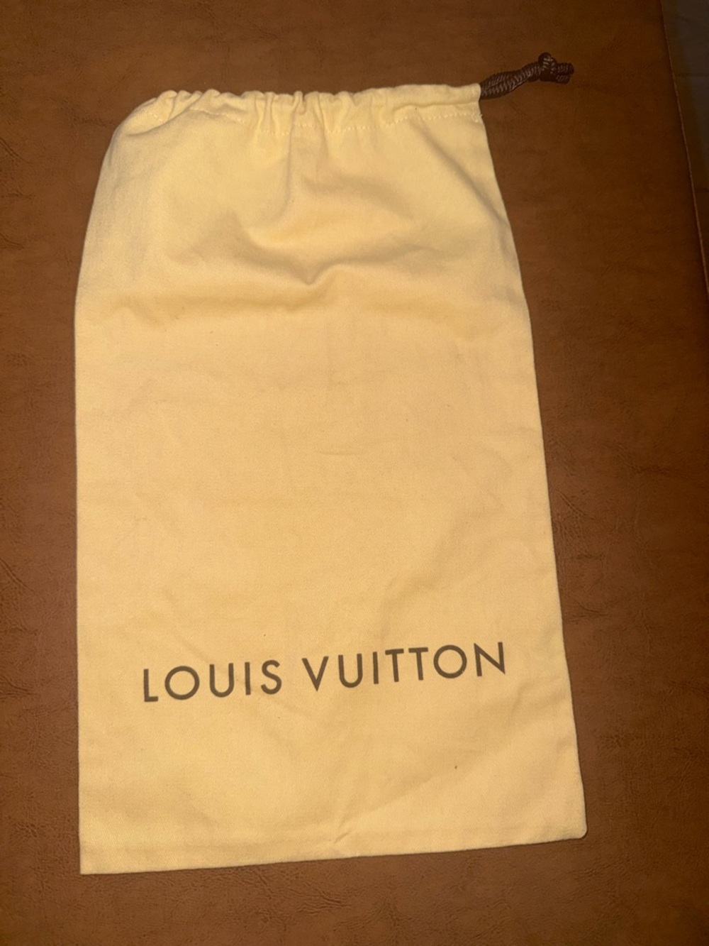 Louis Vuitton Cream Drawstring Logo Dust bag only